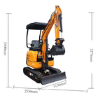Mini Small Digging Mini Excavator 1.8 Ton 2.0tons 2.5tons 3.0tons For Farm Winery Agricultural Garden