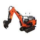 Orange OEM Diesel Engine Mini Excavator Machine Small Excavators Digger For Farm Winery Agricultural Garden