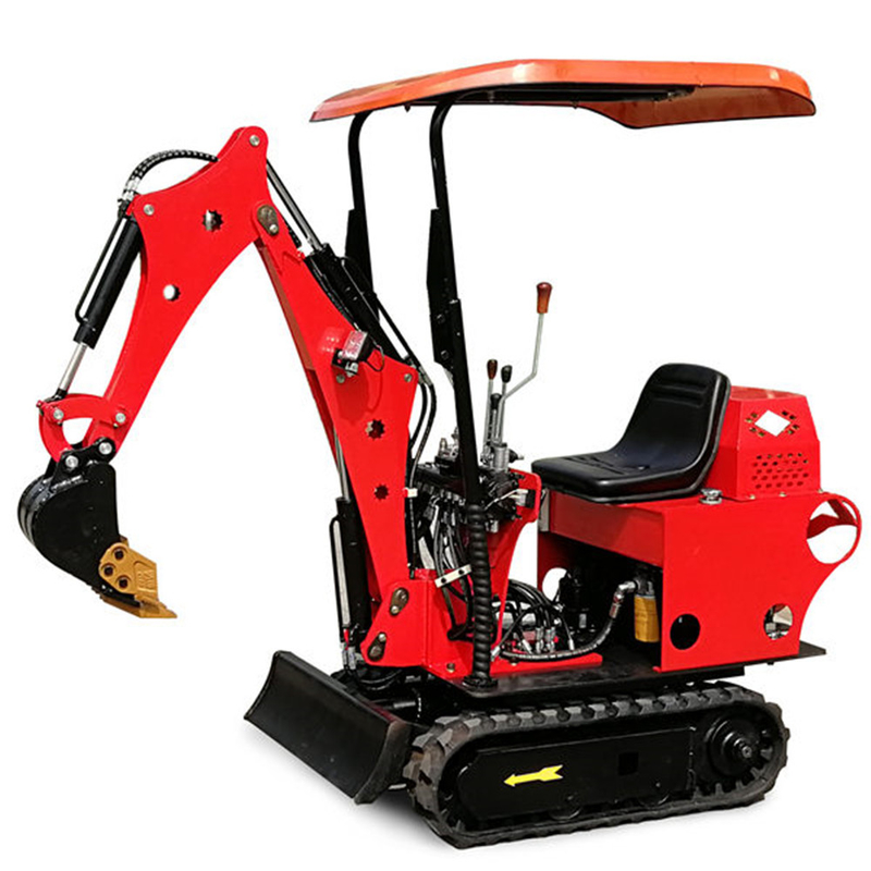 ODM Diesel Red Mini Excavator Machine For Agricultural Garden Farm
